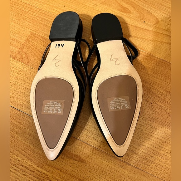 27 EDIT By Naturalizer Haylee leather point toe slingback flat shoes 5.5 - Picture 4 of 4